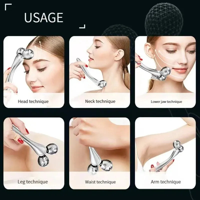 ROLLER MASSANT ET DRAINANT POUR LE VISAGE