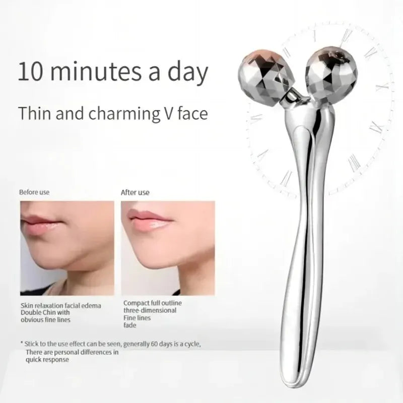 ROLLER MASSANT ET DRAINANT POUR LE VISAGE